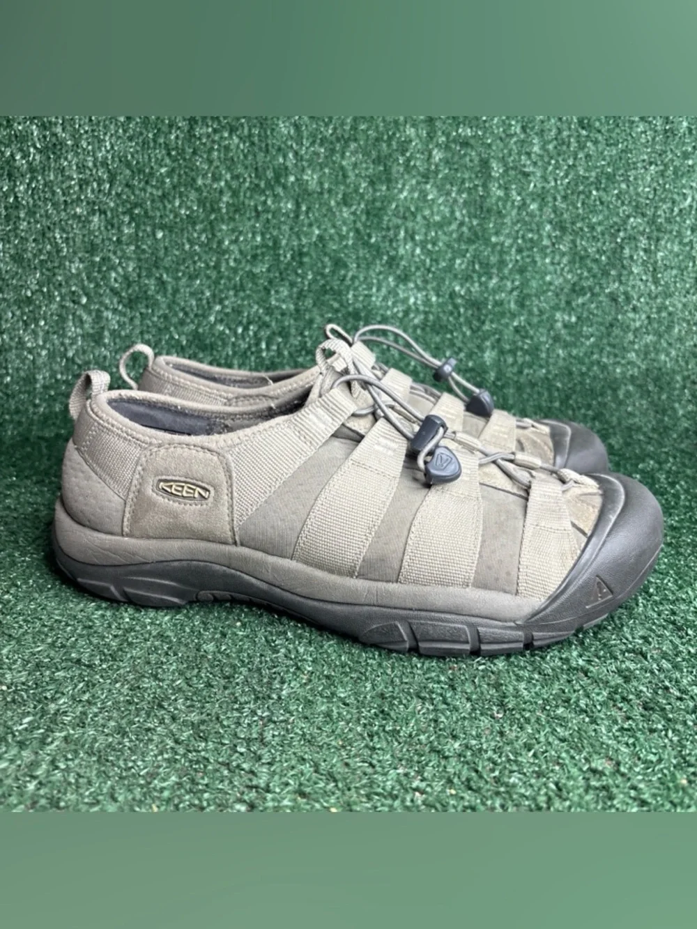 Keen‎ Riverfront Waterproof Hiking Sandals Mens Size 11.5 Tan Bungee Cord